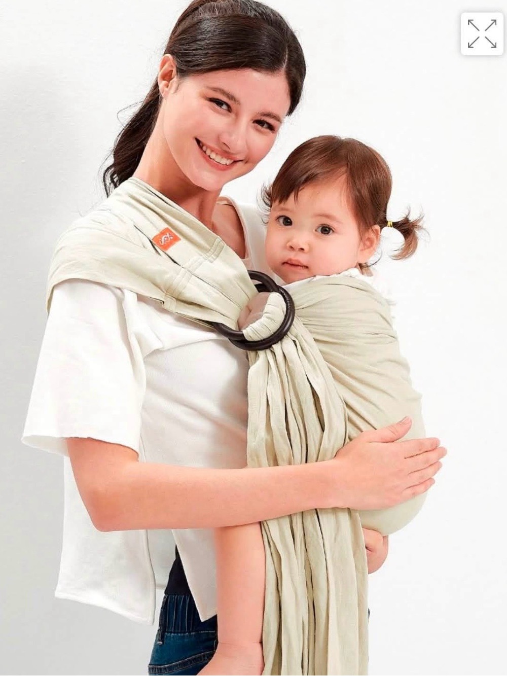 Cream Beige Ring Sling Baby & Toddler Carrier - Comfortable Babywearing